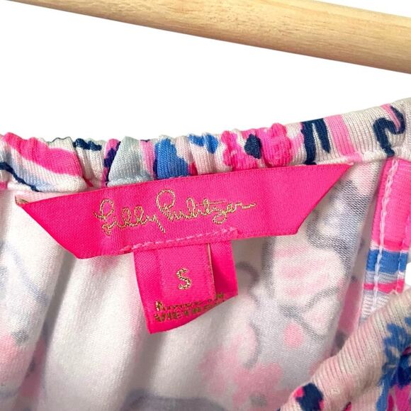 Lilly Pulitzer Gianni Skort Romper Prosecco Pin Make A Splash in Size Small - Picture 11 of 11
